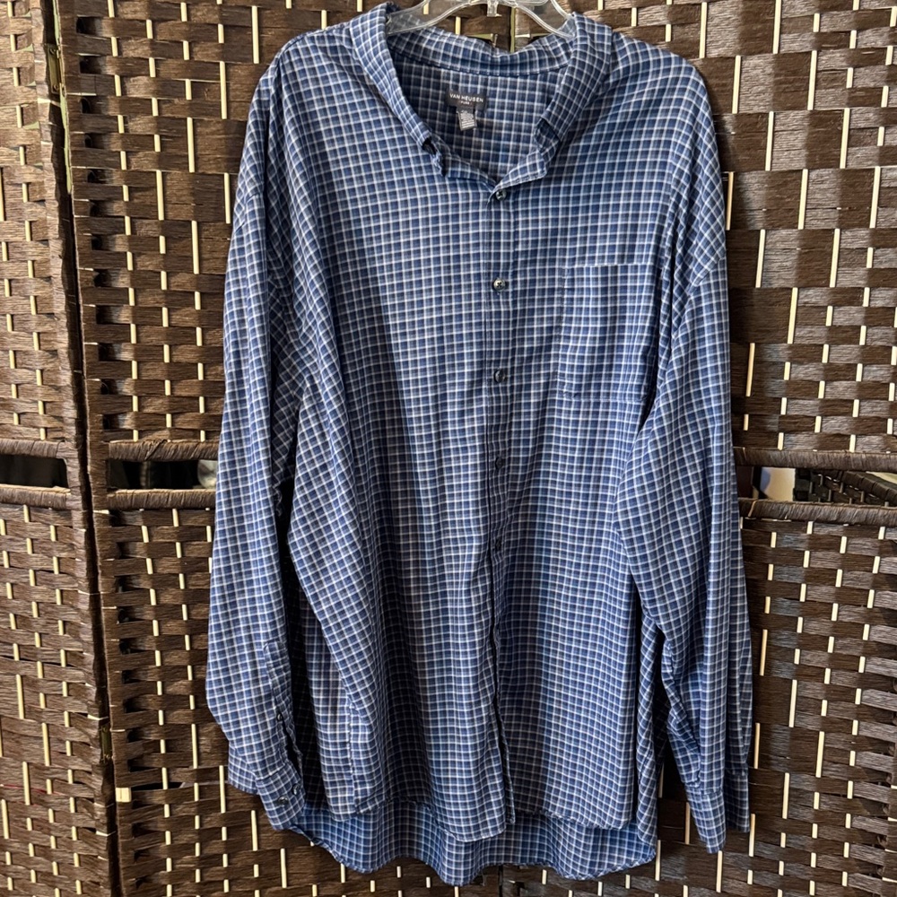 Van Heusen Blue Checkered Men's Shirt